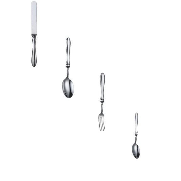 Gourd-Handle Stainless Steel Flatware Set, 4PCS/Set Western Cutlery, for Steak & Dessert,1 Set