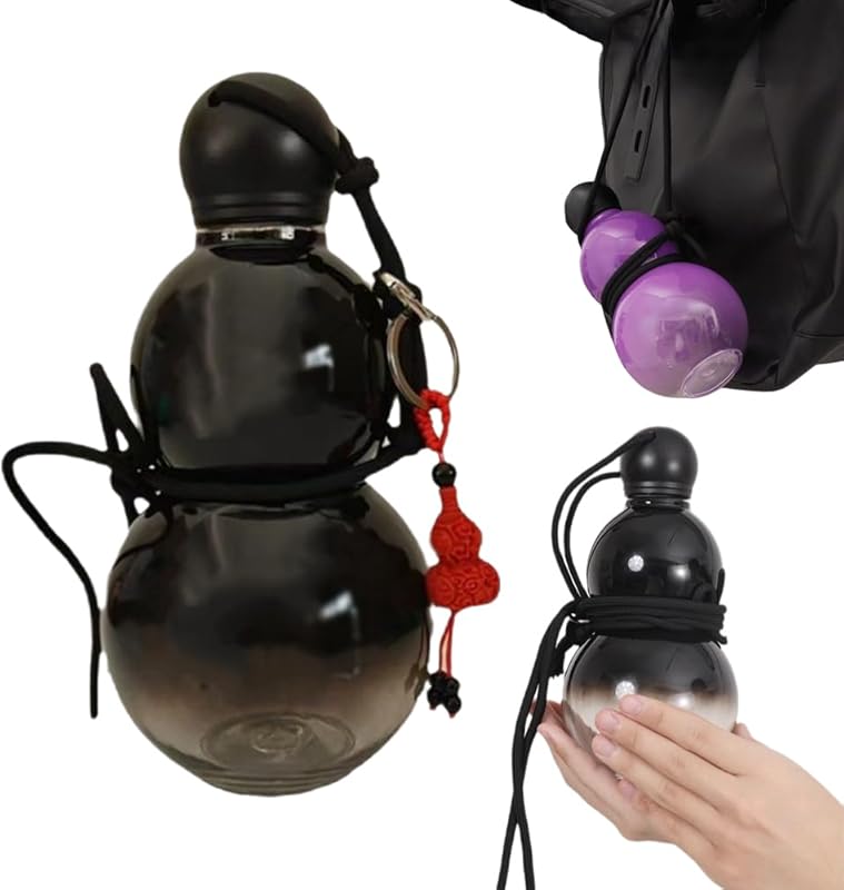 Gourd Water Bottle, 2024 New Gourd Style Water Bottle, 800ml Crystal