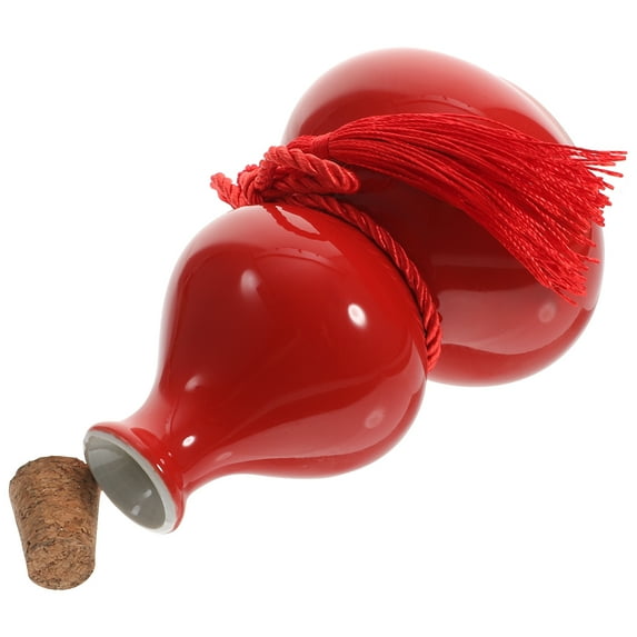 Gourd Wine Set Ceramic Container Small Bottle Liquor Holder Desk Top Decor Feng Shui Ceramics