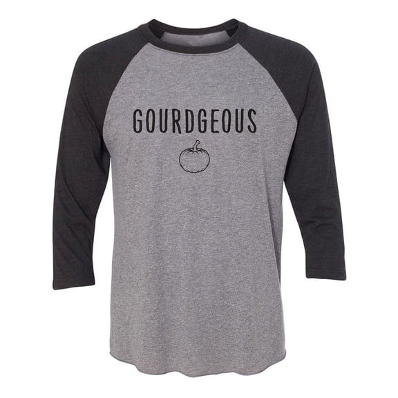 Gourdgeous Unisex 3/4 Sleeve Baseball Raglan Tee