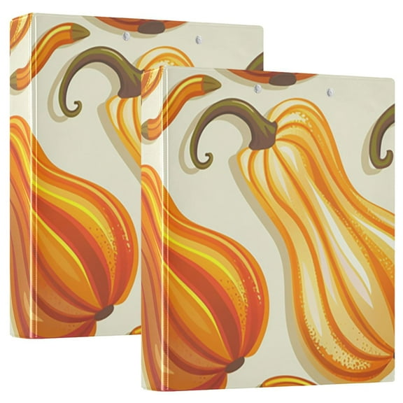 Gourds 3 Ring Binders 1.5 inch Hardcover File Folders with Interior Pockets A4 Size Organizer for School Office Hospital