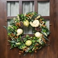 thumbnail image 1 of Northlight Gourds and Pinecones Artificial Fall Harvest Wreath - 24", 1 of 10