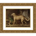 thumbnail image 1 of Gourlay Steell 14x12 Gold Ornate Wood Frame and Double Matted Museum Art Print Titled - The Hunting Hound, 1 of 4