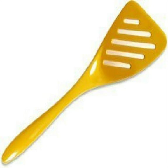 Gourmac 12-Inch Melamine Slotted Turner Spatula, Yellow