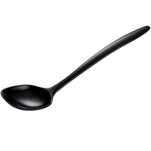 Gourmac 12" Melamine Cooking Spoon, BPA-Free Heat Resistant Serving Spoon - Black