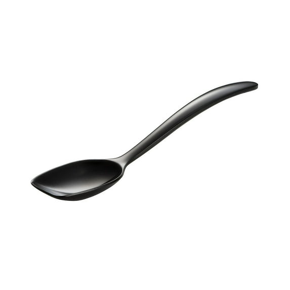 Gourmac 7.5" Melamine Mini Solid Spoon - Black