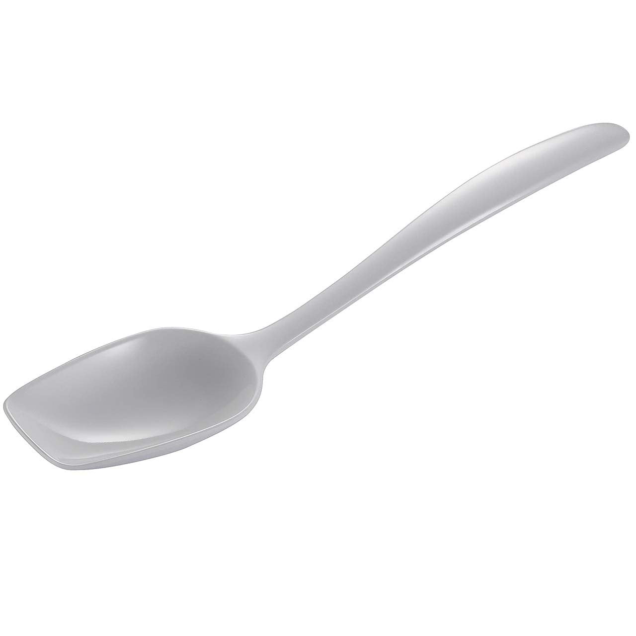 LACOR Melamine Classic Plain Spoon, 25cm (White) – Dishwasher Safe Serving Spoon