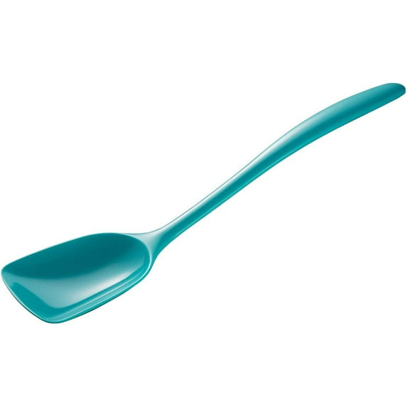 Gourmac Hutzler 11 Inch Melamine Flat-Front Spoon, Turquoise