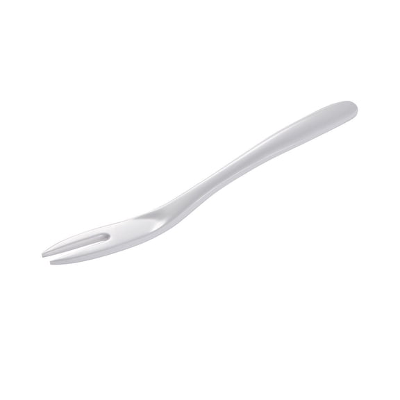 Hutzler 7.75 Inch Melamine 2-Prong Mini Fork, Great for Serving Condiments, Small Bites, or Getting into Narrow Jars - White