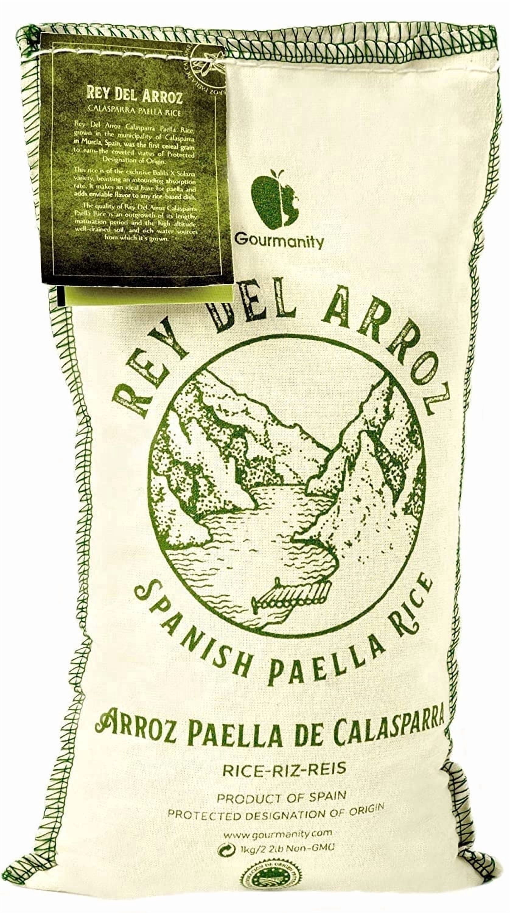 Gourmanity Spanish Calasparra Rice for Paella, 2.2 lb Rey del Arroz Authentic Calasparra Rice from Spain