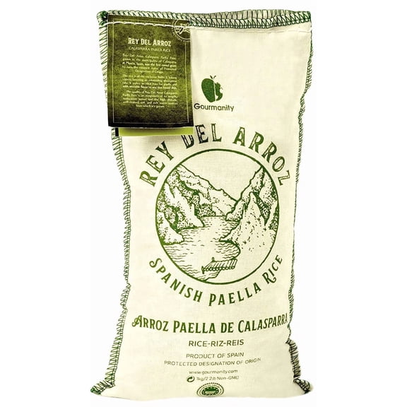 Gourmanity Spanish Calasparra Rice for Paella, 2.2 lb Rey del Arroz Authentic Calasparra Rice from Spain
