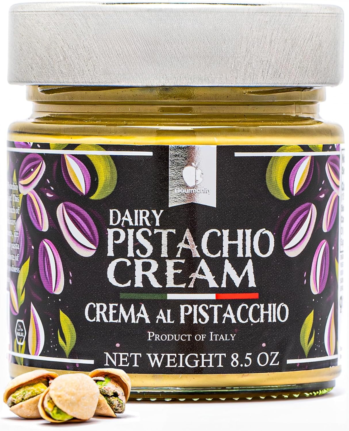 Gourmanity Pistachio Cream Spread, Dubai Dessert & Italian Recipes, 8.5 oz.