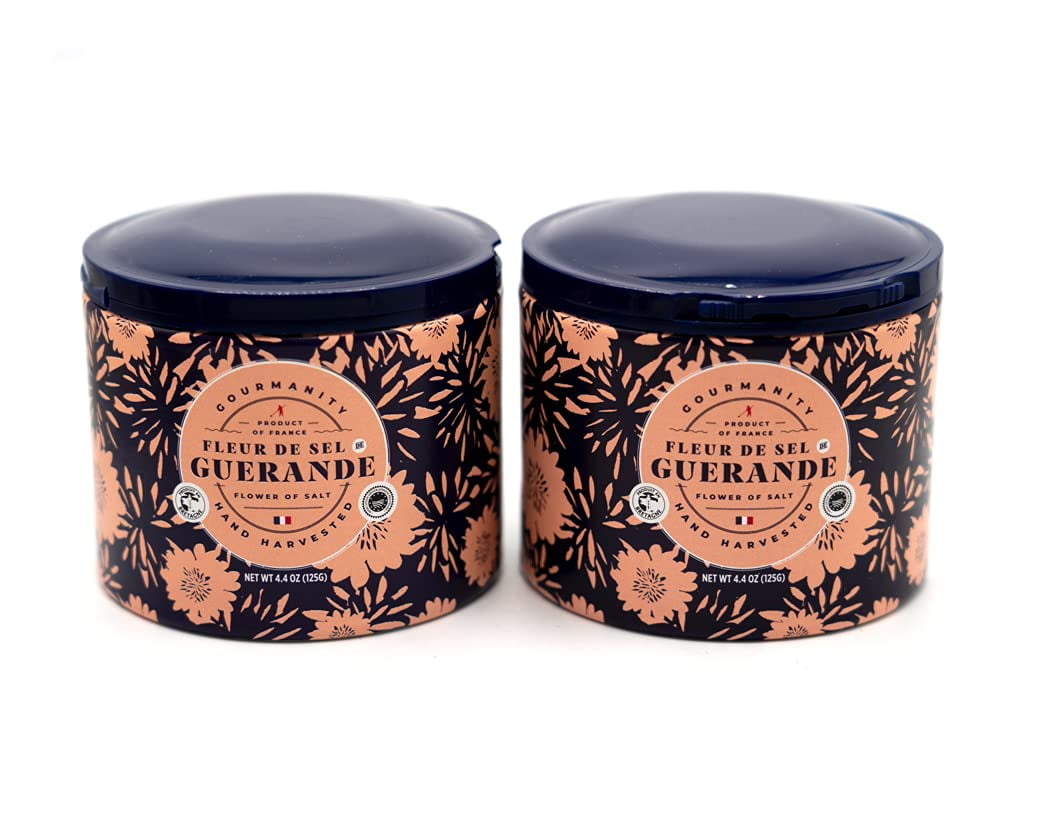 Gourmanity Fleur De Sel De Guerande 4.4 oz (Pack of 2), Handharvested