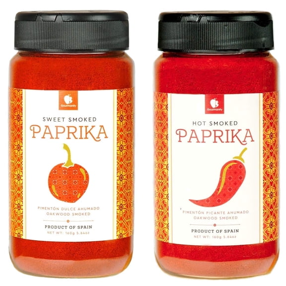 Gourmanity Hot and Sweet Paprika, 5.6oz, 2-Pack