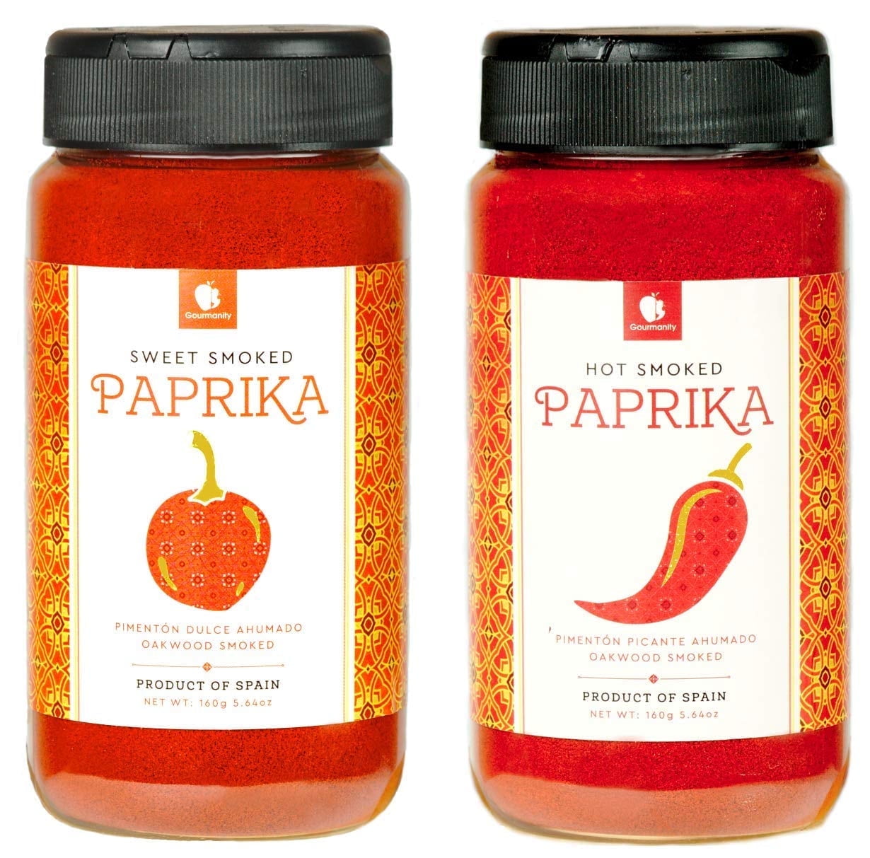 Gourmanity Hot and Sweet Paprika, 5.6oz, 2-Pack