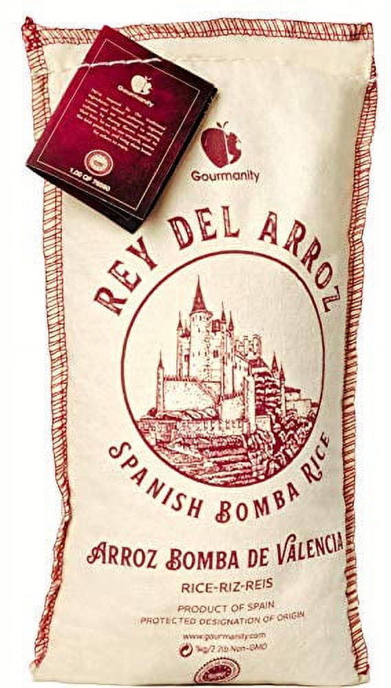 Gourmanity Rey Del Arroz Authentic Delicious Spanish Bomba Rice 2.2lbs Sack