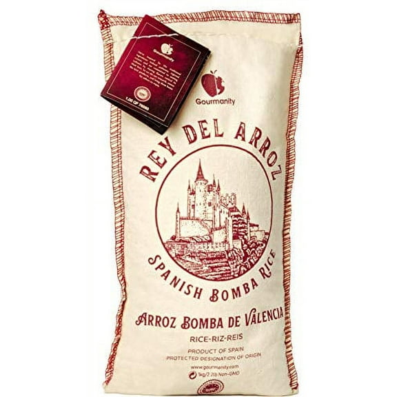 Gourmanity Rey Del Arroz Authentic Delicious Spanish Bomba Rice 2.2lbs Sack