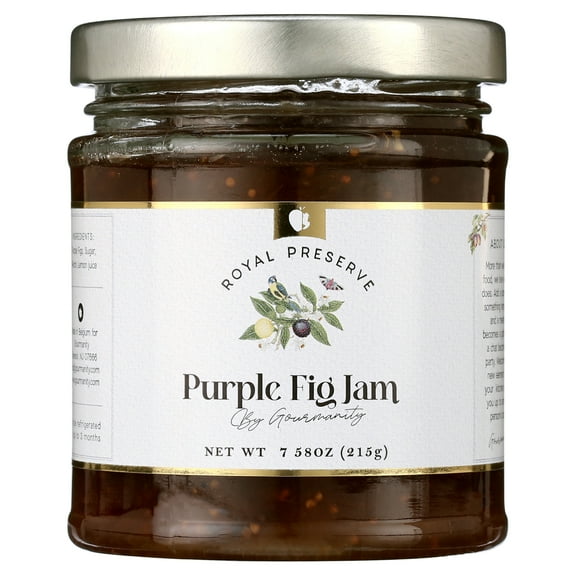 Gourmanity Royal Preserve Fig Jam, Purple Fig Jam Spread, 7.58oz /215gr Jar