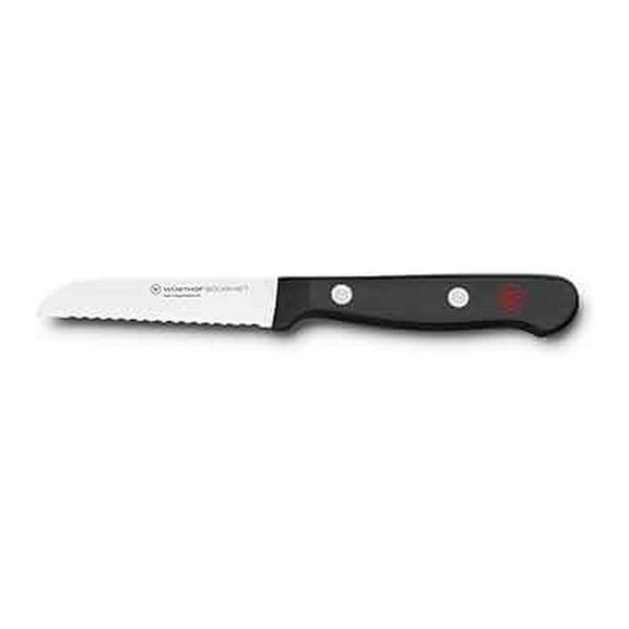 Gourmet 3" Serrated Paring Knife,Black