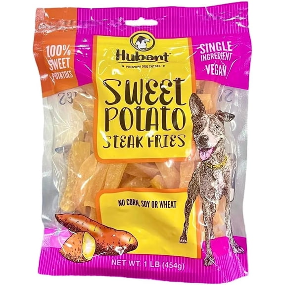 Hubert Pet Gourmet All Natural Vegan Sweet Potato Fries Dog Treats - 1 lb Resealable Bag