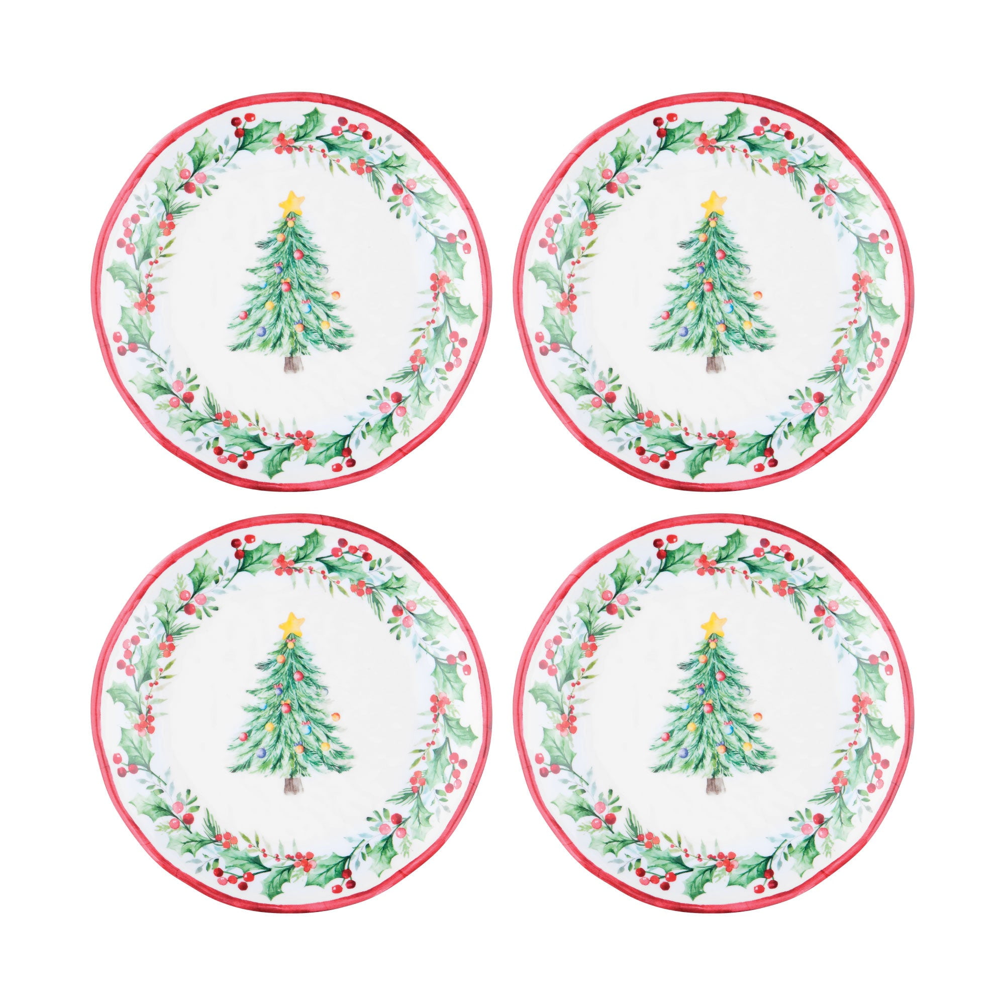 Gourmet Art 4Piece 6 Inch Melamine Serving Plates/Appetizer Plates