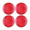 thumbnail image 1 of Gourmet Art 4-Piece 6 Inch Melamine Serving Plates/Appetizer Plates/Dessert Plates (Holiday Red), 1 of 3