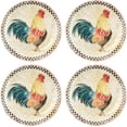 thumbnail image 1 of UPware Melamine Dessert Plates Country Rooster Multicolor 6 Inch Set of 4, 1 of 3