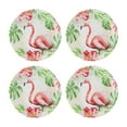 thumbnail image 1 of Gourmet Art 4-Piece Flamingo Heavyweight and Durable Melamine 6 Inch Plate, for Indoors Outdoors Use and Everyday Use., 1 of 3
