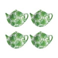 thumbnail image 1 of Gourmet Art 4-Piece Monstera Teapot Shaped Tea Bag Holder Set/Spoon Rests, 1 of 5