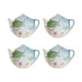 thumbnail image 1 of Gourmet Art 4-Piece Sea Turtle Teapot Shaped Tea Bag Holder Set/Spoon Rests, 1 of 5