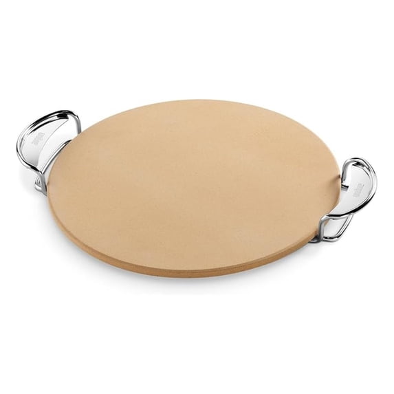 Gourmet BBQ System Pizza Stone with Carry Rack,16.7" Long