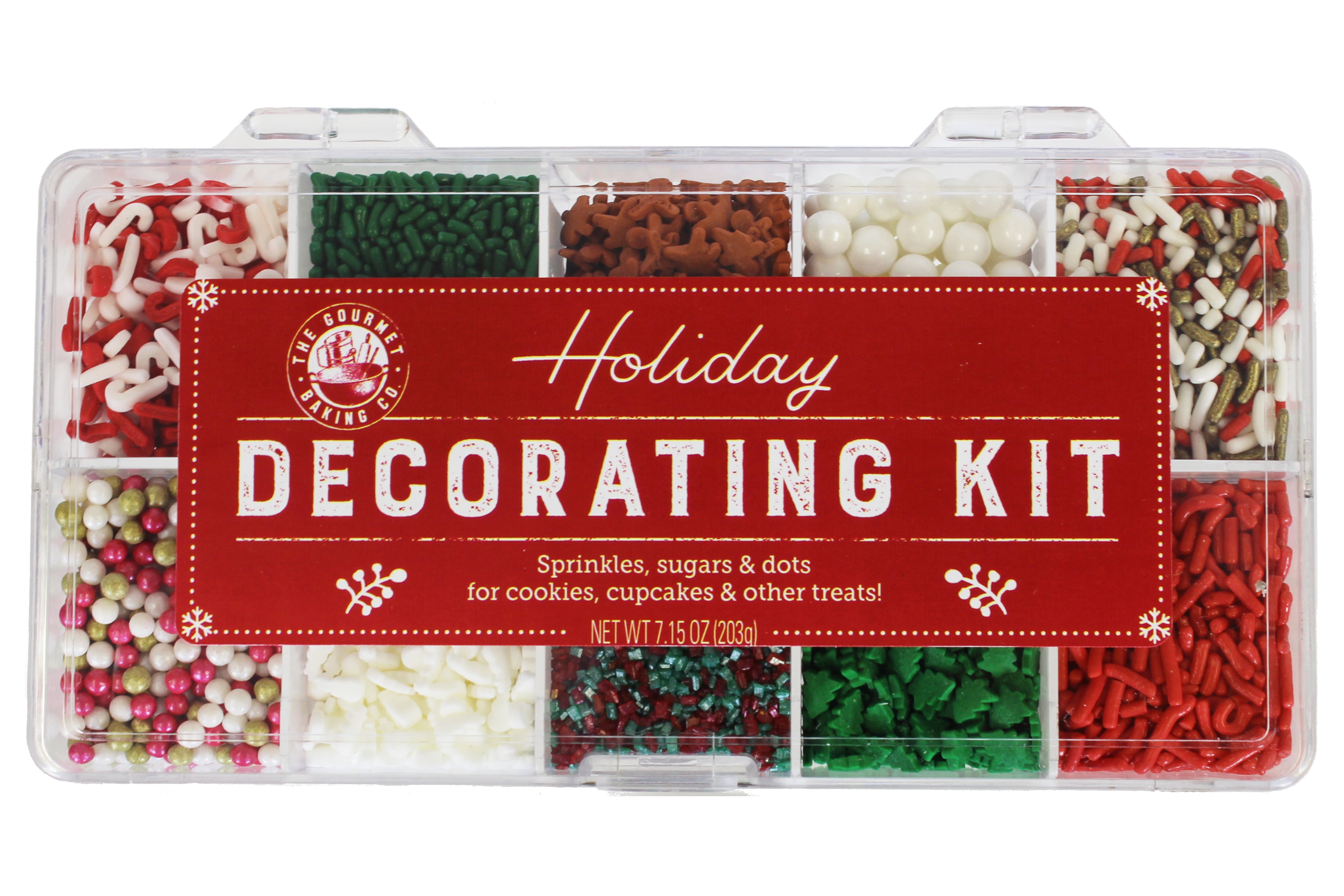 Gourmet Baking co. Holiday Sprinkles Decorating Kit