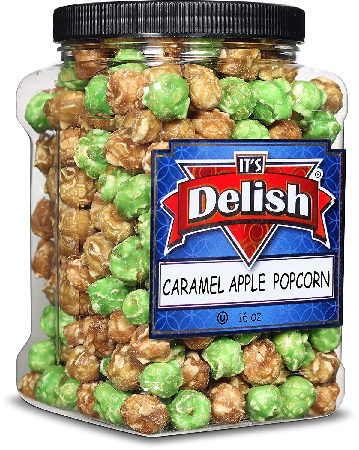 Gourmet Caramel Apple Popcorn Mix by Its Delish, 16 OZ Jumbo Container  Caramel Corn Air Popped Sweet and Crunchy Glazed Carmel Corn Snack, Movie Night, Parties, Events - Gluten Free, Vegan, Kosher