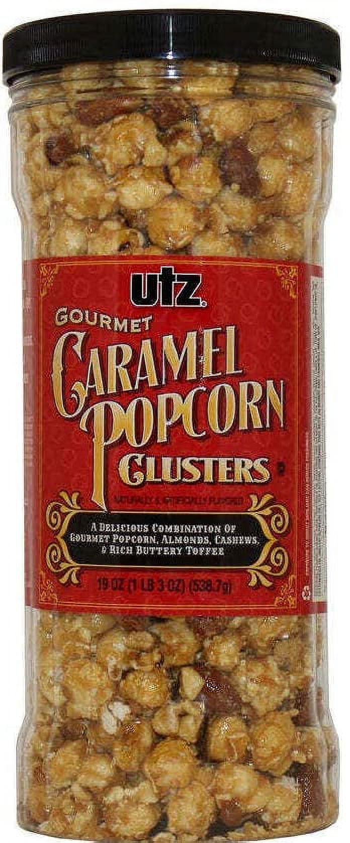 Gourmet Caramel Popcorn Clusters, Caramel Nut Clusters Two 19 Oz