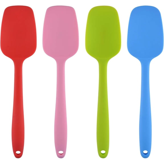 Gourmet Chef's Companion, Food Grade Silicone Set Of 4, Reinforced With Steel Core For Durability, Non-Toxic Non-Stick Baking Tools With Hanging Eyelet For Easy Storage