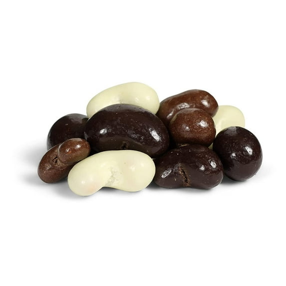 Gourmet Chocolate Cashew Medley by Its Delish, 10 lbs Bulk Bag Dark, Milk, and White Kosher Dairy Chocolate Covered Cashews