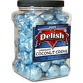 thumbnail image 1 of Gourmet Chocolate Coconut Cremes by It's Delish  40 OZ 2.5 LBS Jumbo Container  Fancy Individually Foil Wrapped Chocolates with Coconut Cream  Certified Kosher Parve, Gluten Free, Non-Dairy, 1 of 7