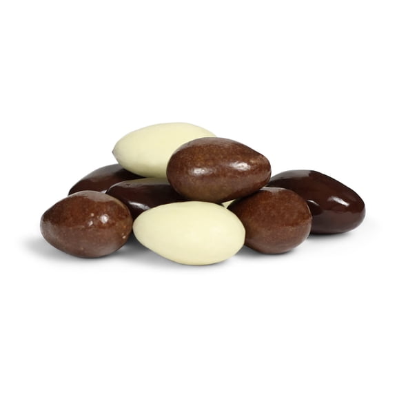 Gourmet Chocolate Covered Almonds Medley by Its Delish, 1 Lb 16 oz Bag Mix of Dark, Milk, and White Chocolate Coated Almonds Chocolate Almond Nuts Candy Snacks Kosher Dairy, Made in USA