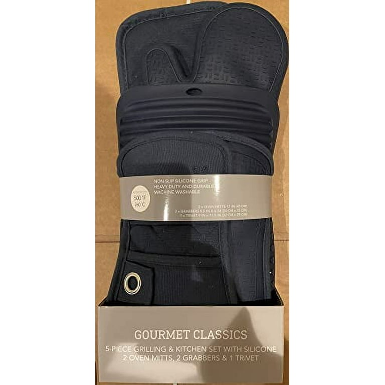 Gourmet Classics 17 Silicone Oven Mitt With Grommet - Blue