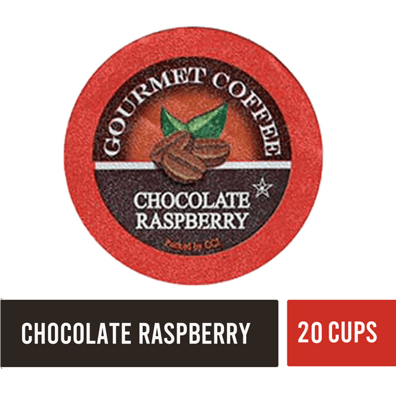 Gourmet Coffee Chocolate Raspberry Medium Roast, Coffee Pods, 20 Ct