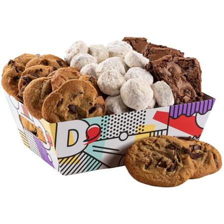 David’s Cookies Gourmet Cookies & Brownies Treat Box, Chocolate Chip, Butter Pecan & Dark Chocolate