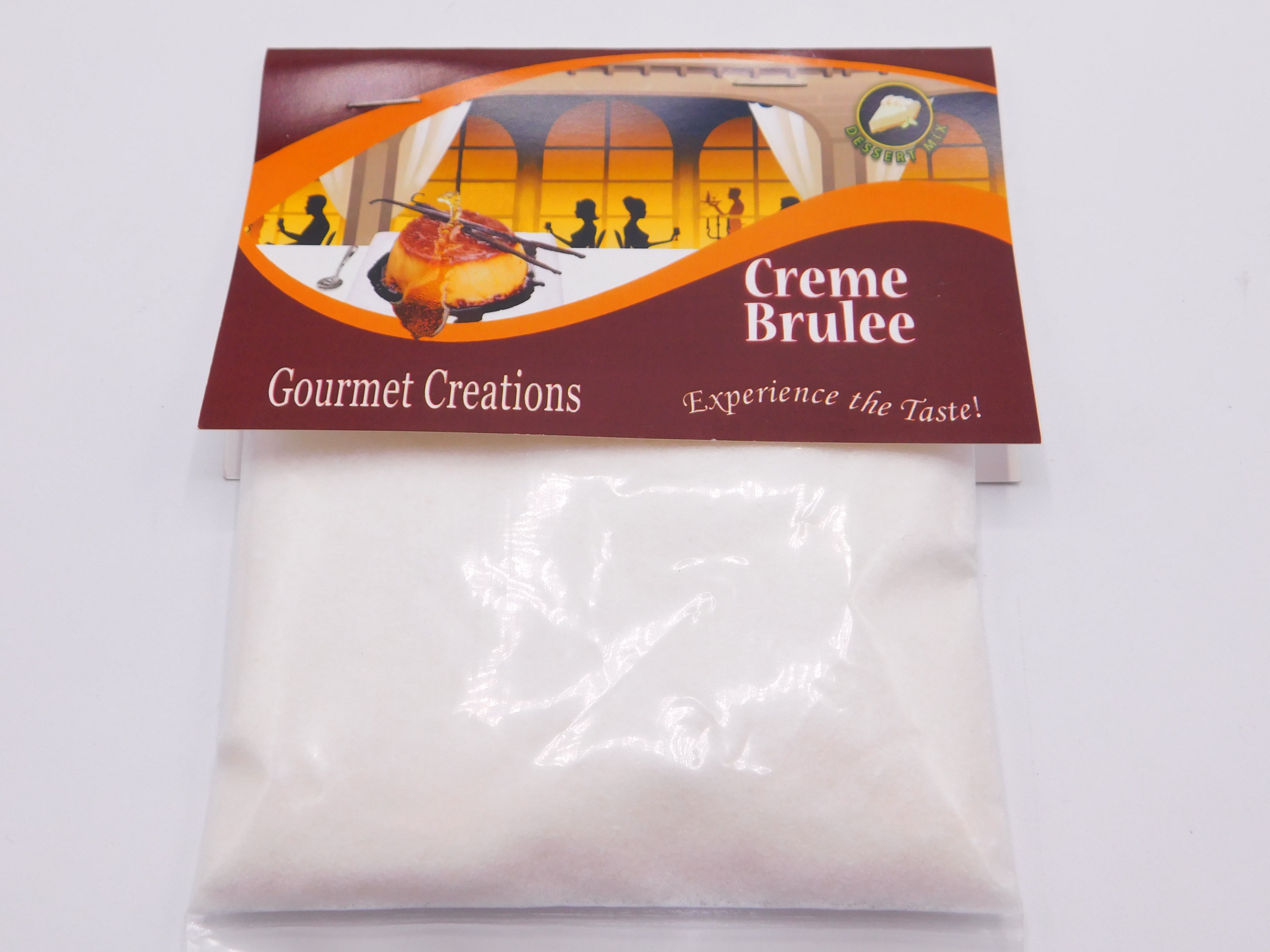 Gourmet Creations Crme Brulee dip mix, no bake cheese cake, icing, cake