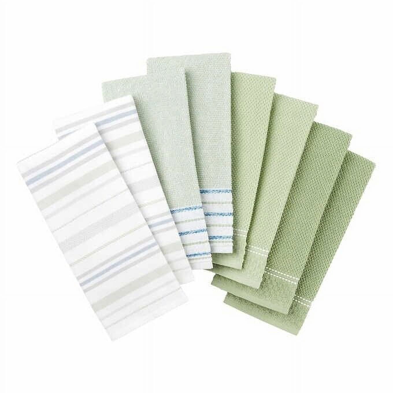 TOWN & COUNTRY LIVING ORGANIC KITCHEN TOWELS GREEN 16 X 28 100% COTTON NWT