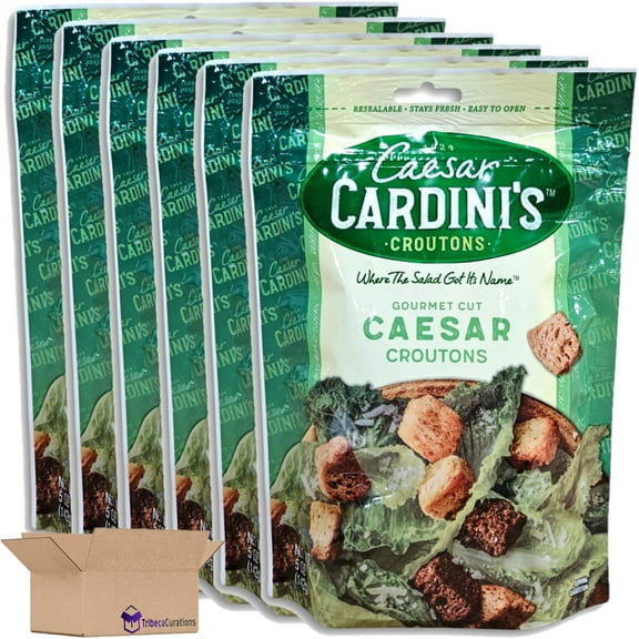 Gourmet Cut Caesar Croutons Value Pack   5 Ounce Bag | Pack of 6