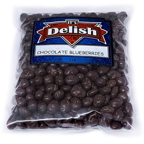 Gourmet Dark Chocolate Covered Blueberries by It's Delish, 1 lb 16 Oz Bag