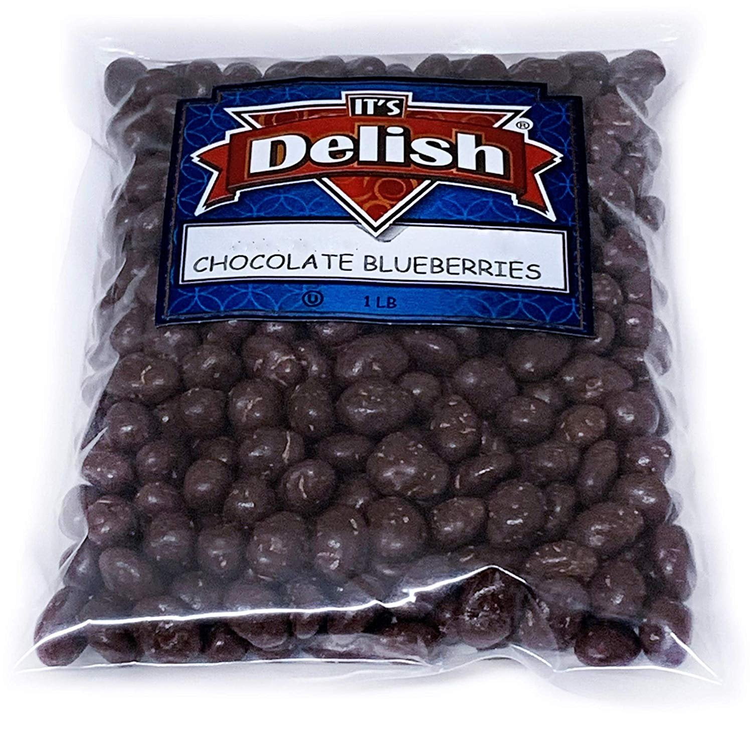 Gourmet Dark Chocolate Covered Blueberries by It's Delish, 4 lbs Bulk
