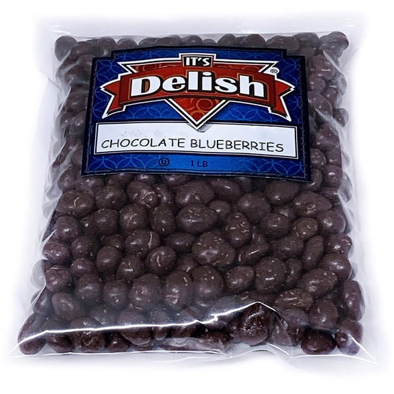 Gourmet Dark Chocolate Covered Blueberries by It's Delish, 5 lbs Bulk