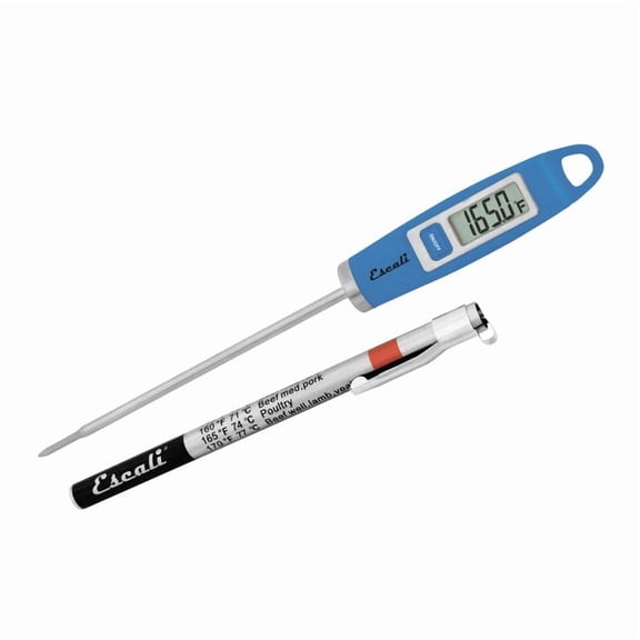 Escali DH1 Gourmet Digital Meat Thermometer with Extra Long Probe, NSF Certified, Blue