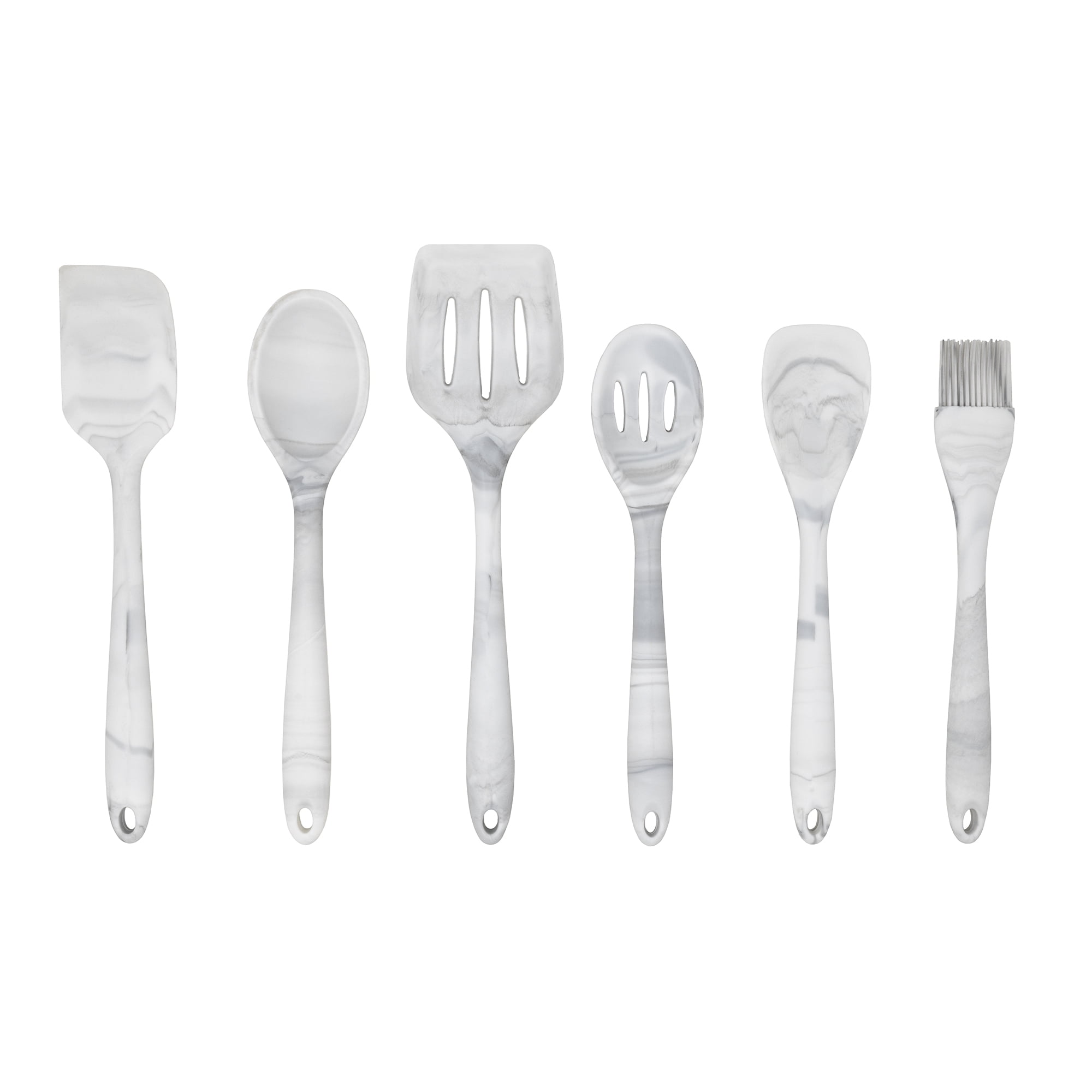 Marble Finish Gray 6-Piece Kitchen Utensil Set