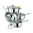 thumbnail image 1 of Gourmet Edge Stainless Steel Cookware Set, Cooking Pot and Pans with Lids, (7 Piece), 1 of 6